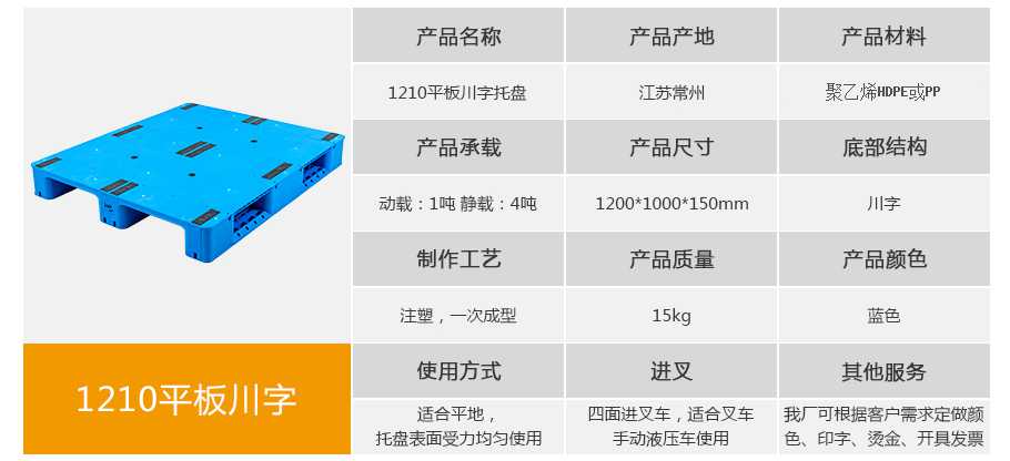 軒盛塑業(yè)1210平板川字塑料托盤