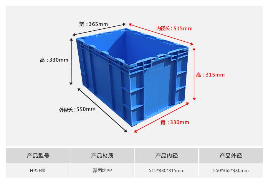 軒盛塑業(yè)HP5E塑料物流箱